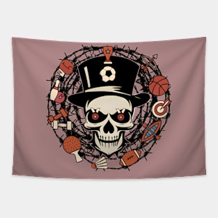 Mr Skull Sports Gothic Tapestry