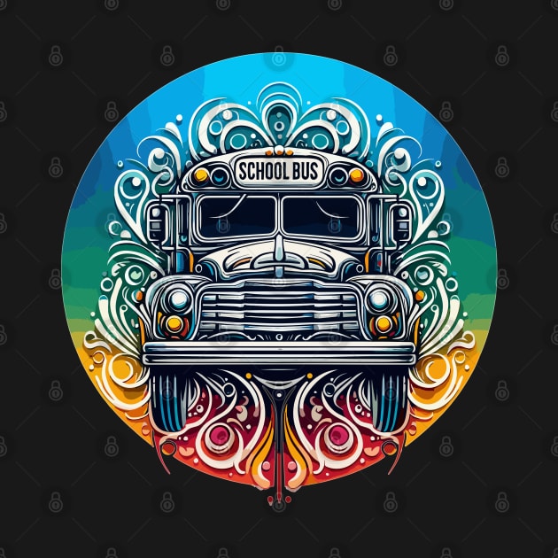 Artistic Silhouette Of A School Bus by Vehicles-Art