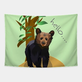 Little bear in vector illustration Tapestry