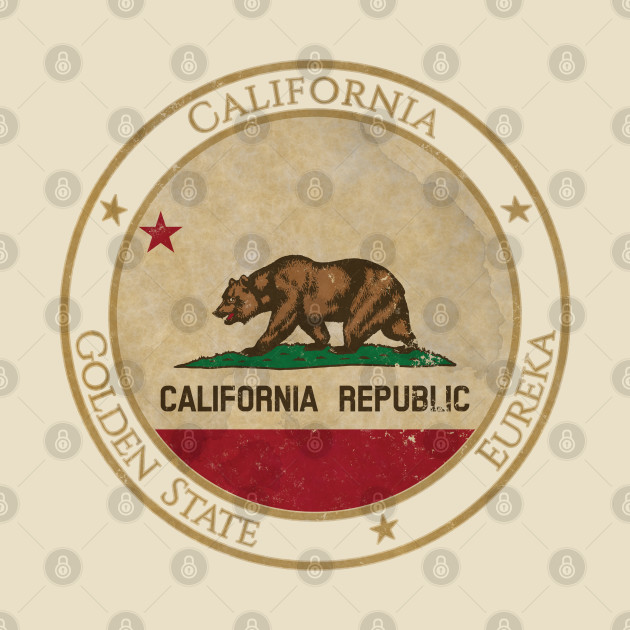 Vintage California State USA United States of America American Flag by DragonXX