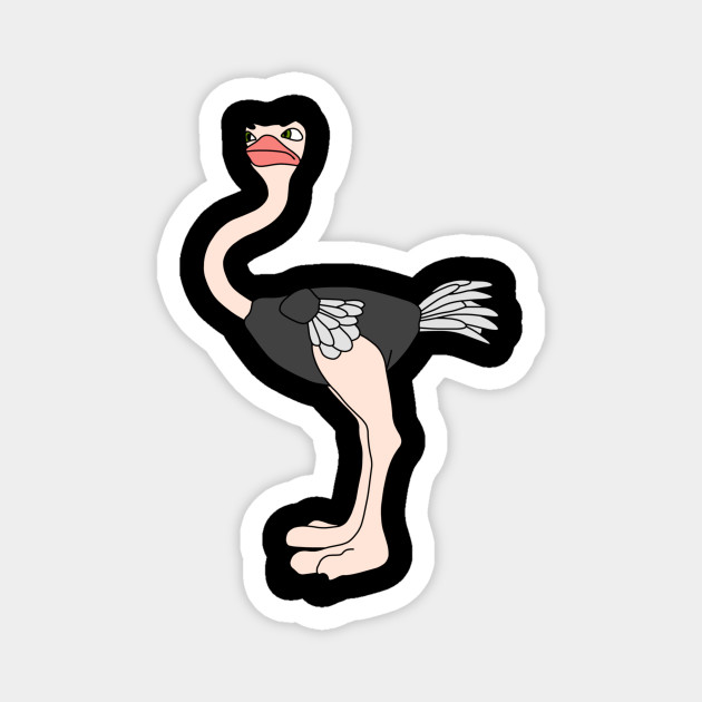 Ostrich Cartoon Ostrich Clipart Ostrich Standing Ostrich Magnet Teepublic Au