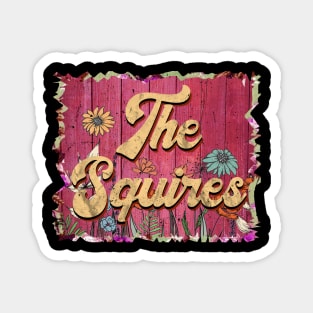 Classic Squires Personalized Flowers Proud Name Magnet