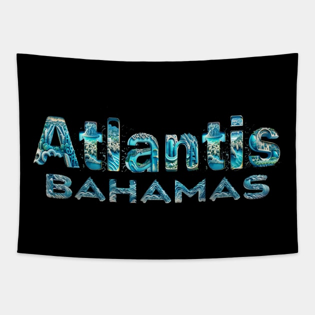 Atlantis Bahamas Marine Design Tapestry by albaley