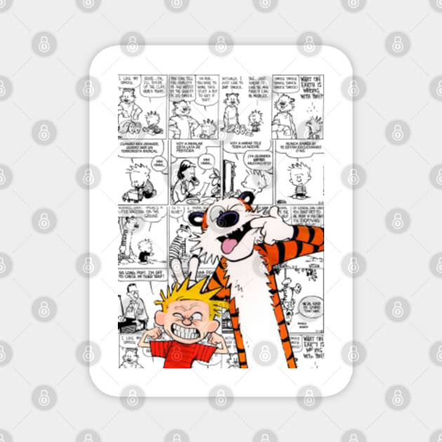 Calvin Hobbes Comics Calvin And Hobbes Magnet Teepublic