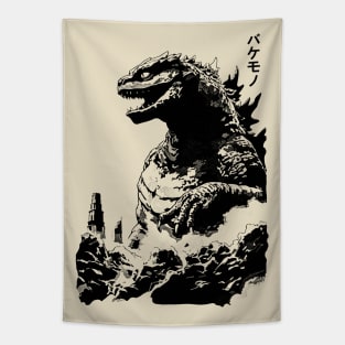 Godzilla King Kaiju - retro japanese Tapestry