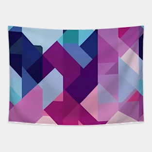 Abstract Geometric Pattern - pink purple scheme Tapestry