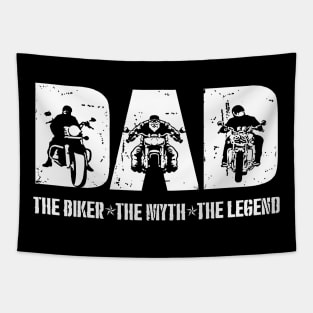 Dad The Biker Men Myth Legend Tapestry