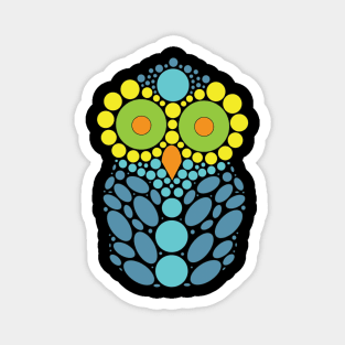 Multicoloured Owl Magnet