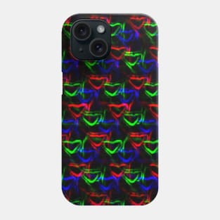 RGB Neon Hearts (MD23Val005) Phone Case