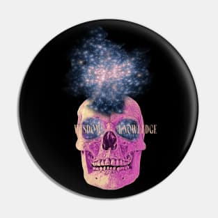 Vaporwave Galaxy Skull Pin