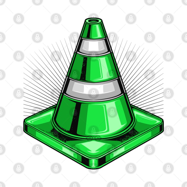 Green Traffic Cone by Jiooji Project