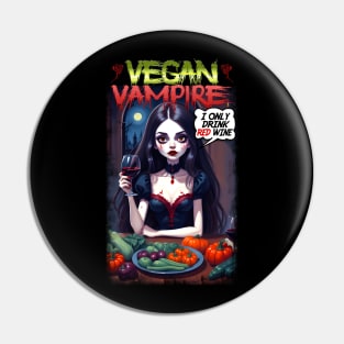 Vegan Vampire Pin