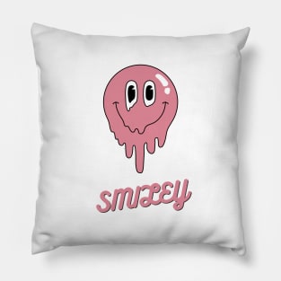 Preppy Y2K Trendy Smiley Design Cute Pink Pillow