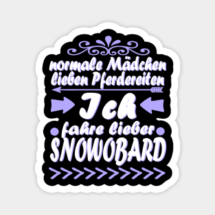 Snowboarden Mädchen Schnee Geschenk Winter Magnet