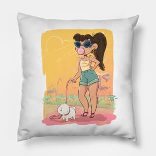 Bubblegum Beach Pillow