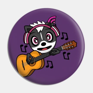 Guitarist Melody Skunk Pin