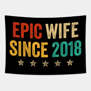 Epic Wife Since 2018 Tapestry