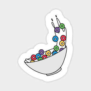 Spilling Cereal Sticker Magnet