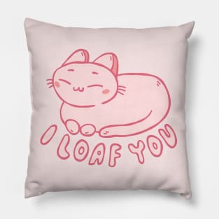 I Loaf You | Cute Cat Pillow