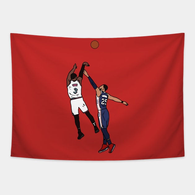 Dwyane Wade Game Winner Vs. Philadelphia Tapestry by rattraptees