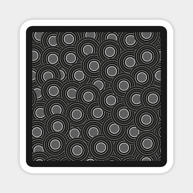 black circles with gray medium scale Magnet by colorofmagic