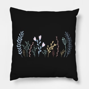 whimsical playful and modern flower pattern design Pillow