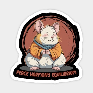 Hamster Peace Harmony Equilibrium Magnet