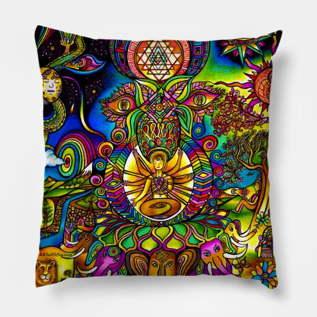 Lotus of Tibet Pillow by ARTofDiNo