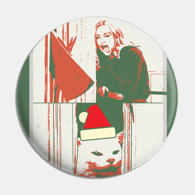 Table Cat Santa Hat And Yelling Woman Movie Parody Table Cat