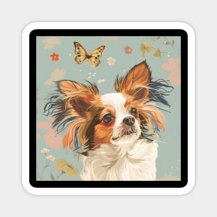 Papillon in 80's Magnet