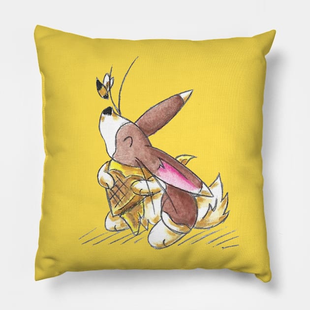 Honey Heart Pillow by KristenOKeefeArt