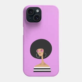 Brunette in Pink Glasses Phone Case