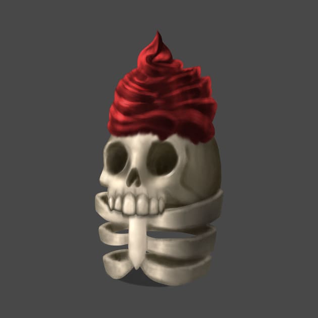 Skeleton cupcake by TheGentlemanCupcake