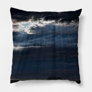 A Dark and Cloudy Day On The Seafront Pillow