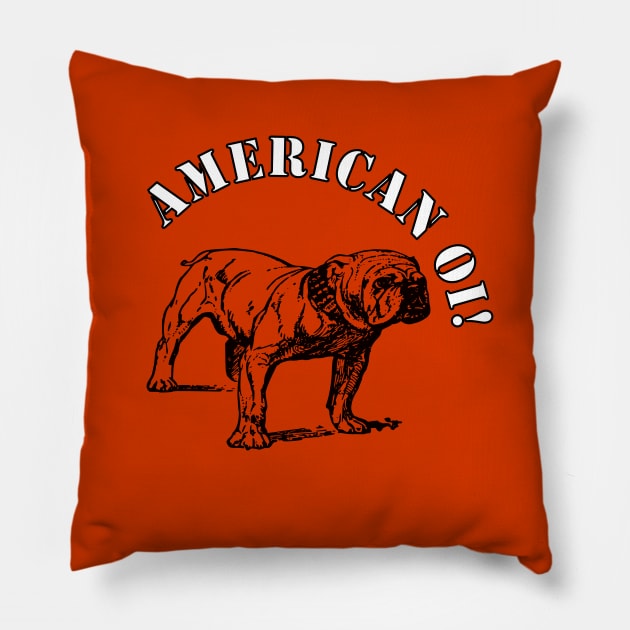 Old School American Bulldog Oi! Pillow by Liberty or Death Records 