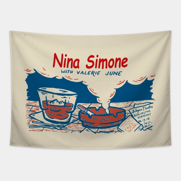 Nina Simone Vintage Tapestry by Animal Paper Art