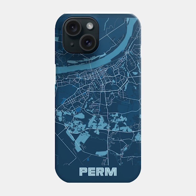 Perm - Russia Peace City Map Phone Case by tienstencil