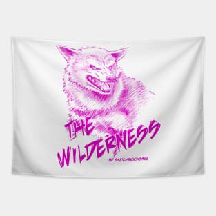 Wolf, The Wilderness- Pink Design Tapestry