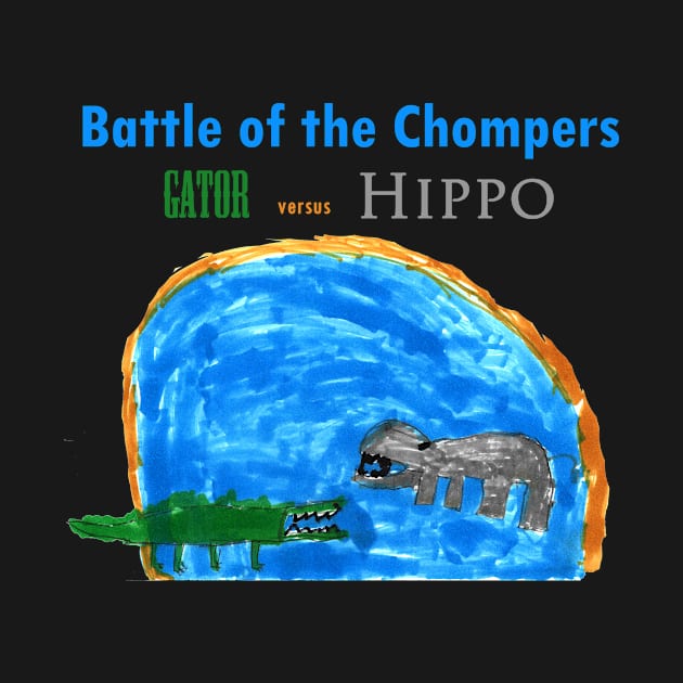 Animal Battle: Gator vs Hippo by Kids’ Drawings 