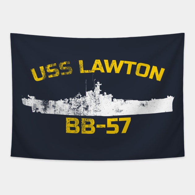 USS Lawton, distressed (design style 2 of 2) Tapestry by hauntedjack