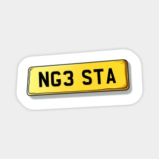 NG3 STA - St Ann's Number Plate Magnet