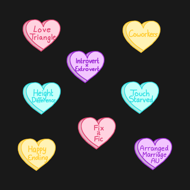 Cute Tropes Loveheart Sticker Pack by TheHermitCrab