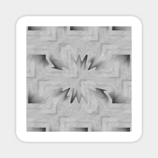 Gray Goth Watercolor Marble Plaid Magnet