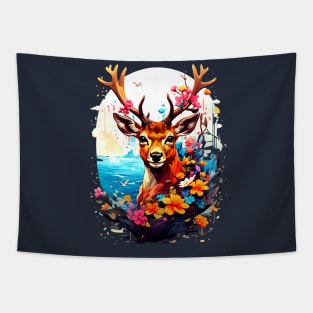 Deer Illustration Tapestry