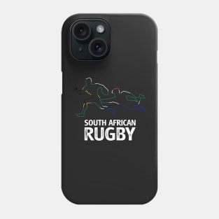 South African Rugby with South Africa Flag Colors Phone Case