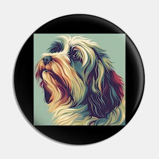 Tibetan Terrier in 80's Pin