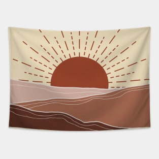 Minimalist Sunburst Tapestry