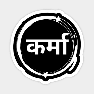 Karma Written in Hindi Magnet