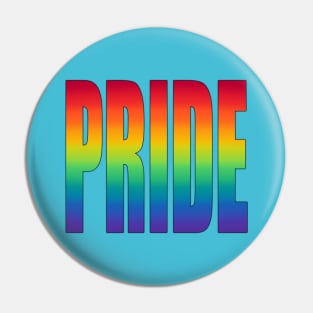 Pride Rainbow Text Pin