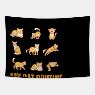 My  cat Routine Tapestry